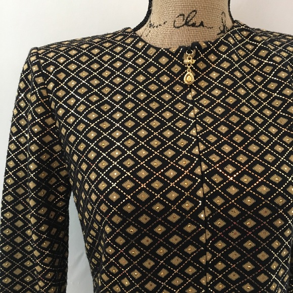 St. John Evening Sequin Embellished Blazer - Picture 2 of 8